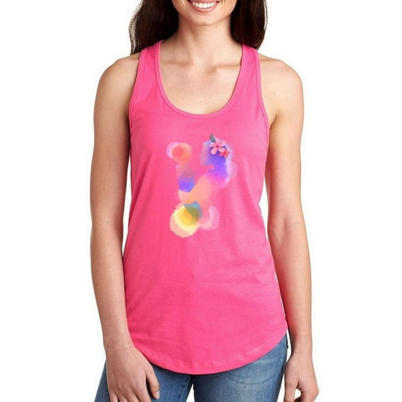 Mom Child Watercolor Art Racerback Tank Women -Image by Shutterstock, Female x-Small