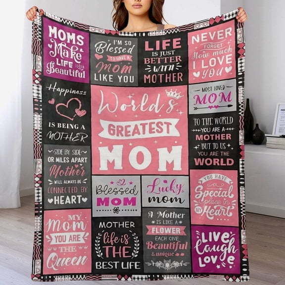 Mom Christmas Birthday Gifts - Gifts for Mom from Daughter Son - Mothers Day Valentines Day Birthday Presents for Mommy - Best Mother Ever Blanket - Presents for Mummy - Mummy Blanket 50" x 60"