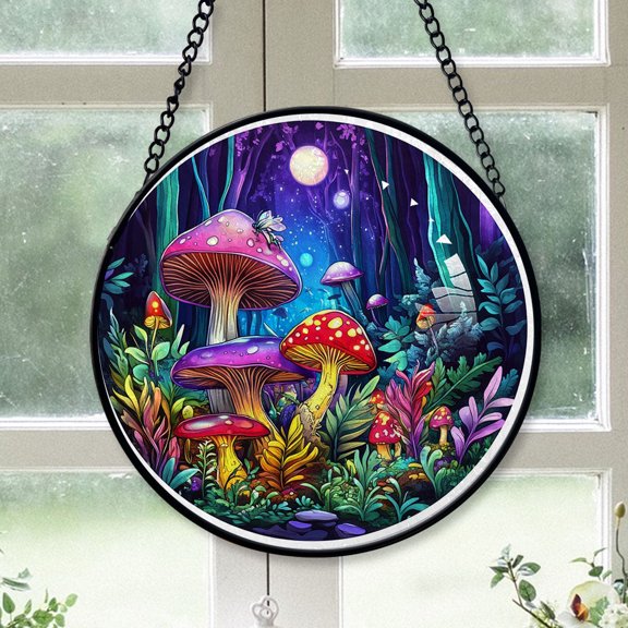 Mom Christmas Gift - Mushs Christmas Stained Glass Hanging Ornament - Durable Glossy Tree Decor, Xmas Gift for Family & Friends, 2025 Edition