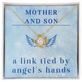 thumbnail image 1 of Mom Christmas Gifts from Son Mother Son Necklace Mom Birthday Gift from Son A Link Tied By Angels Hands Mom Love Knot Necklace, 1 of 3