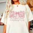 thumbnail image 1 of Mom She is Clothed in Gratitude Shirt, Counting Blessings Shirt, Wildflowers Mom Shirt, Bible Verse Shirt, Empowered Women Shirt, Mom Coquette Bow Shirt, 1 of 5