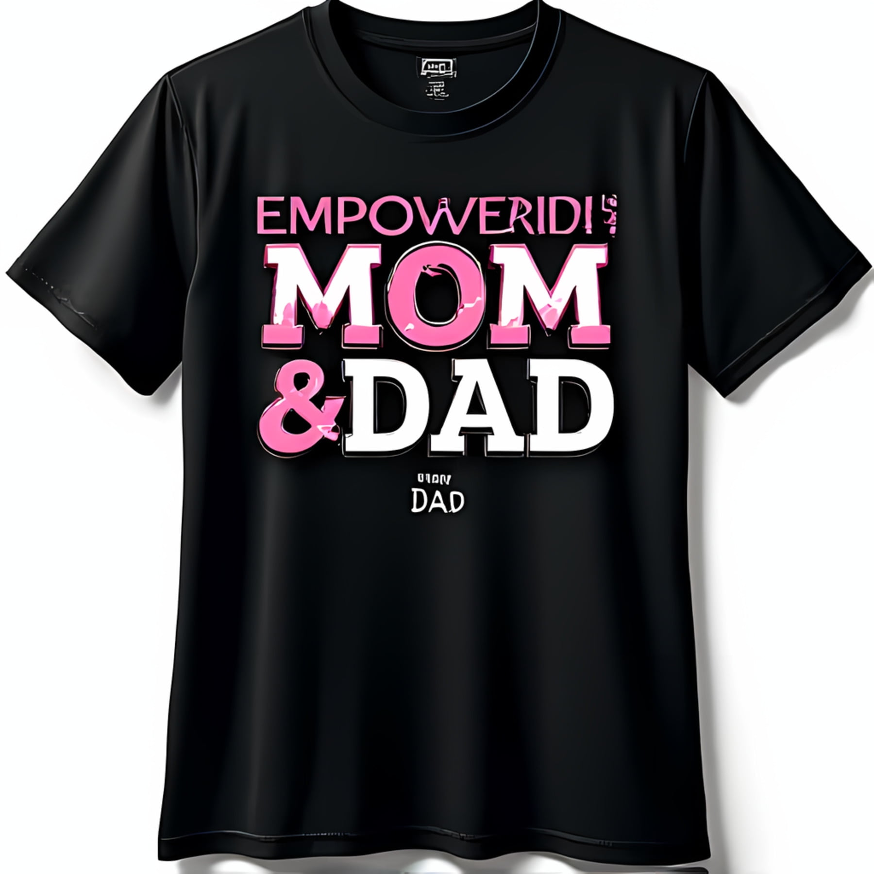 Mom & Dad Black T-Shirt with Graphic Design - Walmart.com