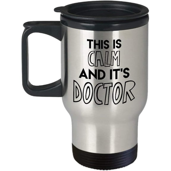 Mom and Dad This is Calm and It's Doctor Cup (Travel) Criminal Minds Tv Show Spencer Reid Decor Shirt Accessories Merchandise Decal Funny Mom Coffee Mug Gift 14 oz