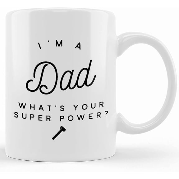 Mom And Dad Funny Coffee Mugs Gift Set, Whats Your Super Power, Anniversary Holiday Birthday Gifts For Parentsa, Ceramic Novelty Coffee Mug, Tea Cup, Gift Present For Birthday, Christma