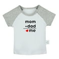 thumbnail image 1 of Mom + Dad = Me Funny T shirt For Baby, Newborn Babies T-shirts, Infant Tops, 0-24M Kids Graphic Tees Clothing (Short Gray Raglan T-shirt, 12-18 Months), 1 of 4