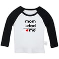 thumbnail image 1 of Mom + Dad = Me Funny T shirt For Baby, Newborn Babies T-shirts, Infant Tops, 0-24M Kids Graphic Tees Clothing (Long Black Raglan T-shirt, 18-24 Months), 1 of 4