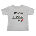 thumbnail image 1 of Mom + Dad = Me Love Cute Toddler Tshirts for Boys Girls (Gray, Youth L), 1 of 5