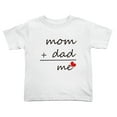 thumbnail image 1 of Mom + Dad = Me Love Cute Toddler Tshirts for Boys Girls (White, 3T), 1 of 5