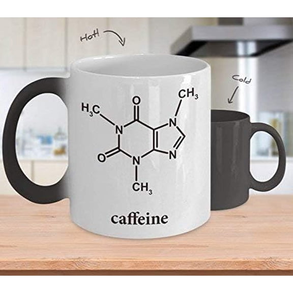 Mom and Dad Mug Caffeine Molecule Coffee Mug Cup (Heating, Color Changing Mug) Funny Chemistry Coffee Tea Coca Accessories Gift Merchandise Shirt Sticker Decal Art Decor