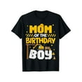 thumbnail image 1 of Mom & Dad's Birthday Boy Construction-Themed Cotton T-Shirt, Casual Round Neck, Short Sleeve with Stretch, Machine Washable - Perfect for All Seasons, Sizes S to XXXL, 1 of 8