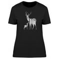 thumbnail image 1 of Mom Deer & Baby Silhouette T-Shirt Women -Image by Shutterstock, Female XX-Large, 1 of 4