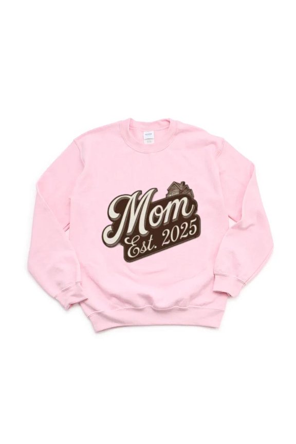 Mom Est 2025 Future Mother New Baby Expecting Mothers Sweatshirt, for men & women, up to size 5XL