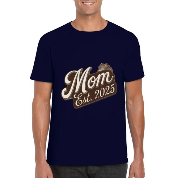 Mom Est 2025 Future Mother New Baby Expecting Mothers T-Shirt, for men & women, up to size 5XL