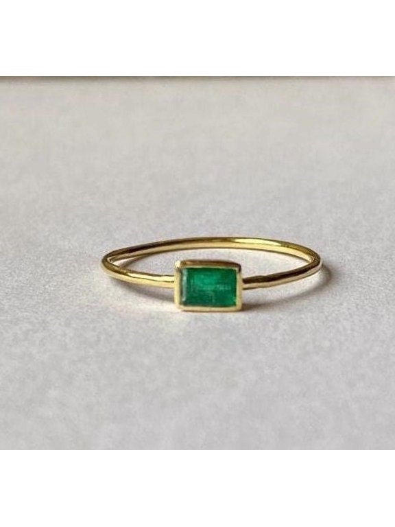 Solitaire Yellow Emerald Ring, 4 ct. t.w., 14k Yellow Gold