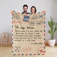 thumbnail image 1 of To My Mom Gift Blanket from Daughter Son I Love You Dear Mom Air Mail Letter Printed Blanket Throw for Christmas Birthday Mother Day's Soft Bed Flannel Blanket,Mom Blanket 50x60, 1 of 7