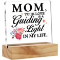 thumbnail image 1 of to Mom Gift for Mother’s Day Christmas Birthday Thanksgiving, Mother Sentimental Gifts Clear Desk Decorative Sign from Daughter Son, Mom Acrylic Plague 4x4 Inch, 1 of 5