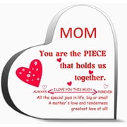 Mom Gift from Daughter Son Husband - Best Grandma Ever Thank You Gift, Thank You Acrylic Heart Shape Decor Sign, 4 x 4 Inch