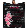 thumbnail image 1 of Mom Gift from Son Daughter Soft Flannel Blankets Flower Butterfly Throw Blankets Gift for Mothers Day Birthday Family Holiday 50"x 60", 1 of 6