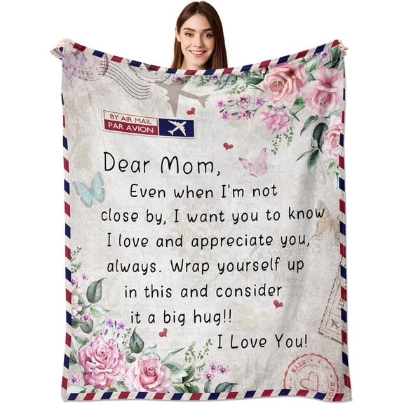 Mom Gifts - Best Mom Gifts Throw Blanket 50”x60”, Gifts for Mom Birthday, Best Mom Ever Gifts, Gift Ideas for Mom Mothers Day Christmas Valentine''s Day