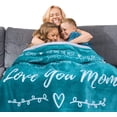 thumbnail image 1 of Mom Gifts for Birthday Blanket from Daughter or Son, Thoughtful, Unique Mom Blanket Filled with Sentimental Meaningful Words to Say Love You Mom 156x127 cm (Grey, Sherpa), 1 of 5