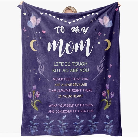 for Mom Gifts, Birthday Gifts for Mom, Best New Mom Gifts, Wrap Mom in Cozy Love, I Love You Blanket to Mom Gifts from Daughter Son, Blanket for Mom 50x60