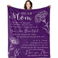thumbnail image 1 of Mom Gifts Blanket 50" X 60", Gifts for Mom, Funny Birthday Gift for Mom, Mother Birthday Gift, Gifts for Mom Who Have Everything from Daughter Son, Best Mom Mother Ever Gifts Throw Blankets, 1 of 1