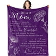 thumbnail image 1 of Mom Gifts Blanket 50" X 60", Gifts for Mom, Funny Birthday Gift for Mom, Mother Birthday Gift, Gifts for Mom Who Have Everything from Daughter Son, Best Mom Mother Ever Gifts Throw Blankets, 1 of 6