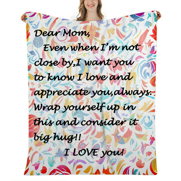 Mom Gifts Throw Blanket, mothers day Birthday Gifts for Mom from Daughter,  Best Mom Ever Gifts, Unique Presents for Mother, Moms Birthday Gift Ideas