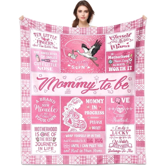 Mom to Be Gifts, Mommy to Be Gifts for 1st Time Mom's, New Mom Blanket 50"x60", First Time Moms Gift, Pregnancy Gift for Expecting Moms for Mothers Day Christmas