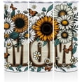 thumbnail image 1 of Mom Gifts Mother Gifts Straight Skinny 20 oz Tumbler Mom Birthday Gifts Mom Gift Sunflower Gifts for Women Mama Mommy Water Bottle Coffee Mug Insulated Tumblers Thermal Cup for Work Travel Mothers Day, 1 of 7