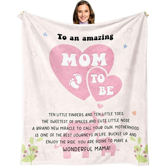 Mom to Be Gifts, New Mom Gifts, First Time Mom Gift, Pregnancy Gifts for Expecting Mom, Postpartum Gift for New Moms After Birth, Mom to Be Gift for 1st Time Mom 2024 Blanket 60"X50"