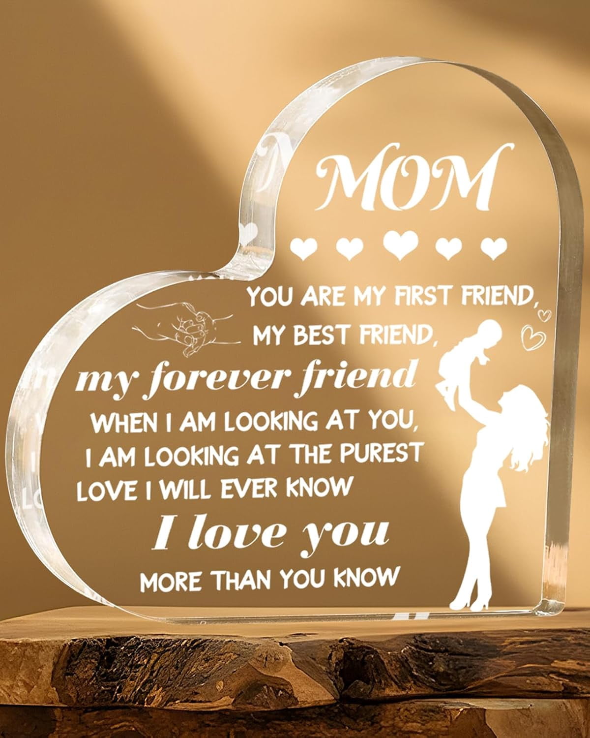 "I Love You Mom" Engraved Bookmark - Thoughtful Gift From Daughter Or Son For Birthday, Mother's Day