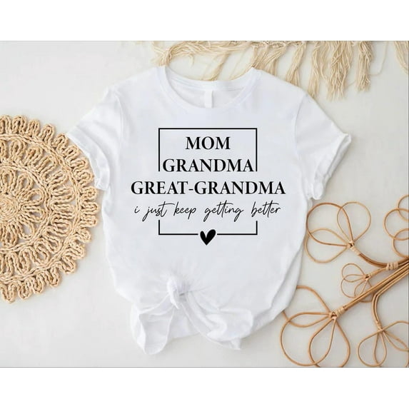 Mom Grandma Great-Grandma T-Shirt, Grandma Shirt, Great Grandma Tee, Mother's Day Gift, Baby Reveal To Family, Pregnancy Announcement Shirt All Size S-5Xl