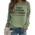 thumbnail image 1 of Mom Grandma Great Letters Print Fall Sweatshirt for Women Long Sleeve Crewneck Casual Loose Graphic Shirts Pullover Top, 1 of 18