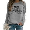 thumbnail image 1 of Mom Grandma Great Letters Print Fall Sweatshirt for Women Long Sleeve Crewneck Casual Loose Graphic Shirts Pullover Top, 1 of 18
