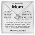 thumbnail image 1 of To My Mom Happy Mother Day Jewelry For Mom Mom From Son Necklace, A Meaningful Necklace Perfect For Anniversaries, Birthdays, Valentine V7595, White Love Knot Necklace, 1 of 6