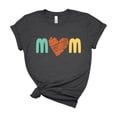 thumbnail image 1 of Mom Heart Graphic Tee Mothers Day Gift Retro Style Family Love Shirt Casual Soft Top, 1 of 6
