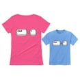 thumbnail image 1 of Mom & Her Girl / Boy Copy Paste Matching Set Mother & Daughter / Son T-Shirts Mom Pink Large / Child California Blue 2T, 1 of 6