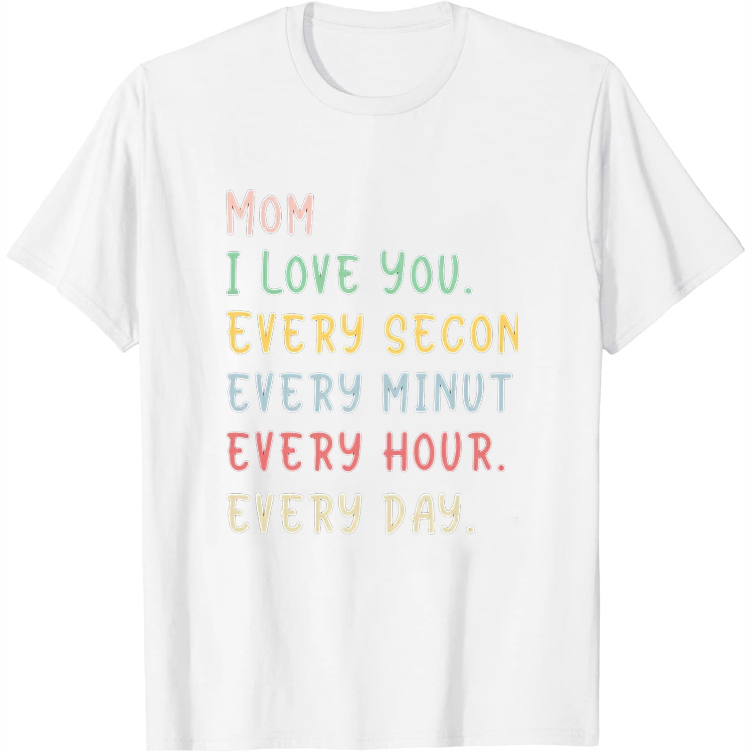 Mom I Love You Cute Sayings Sweatshirt Happy Mothers Day Short Sleeve Crewneck Mother s Day Celebration Sweaters Grandma Sweatshirts for Women
