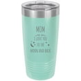 thumbnail image 1 of Mom - I love you to the Moon and Back Stainless Steel Engraved Insulated Tumbler 20 Oz Travel Coffee Mug, Teal, 1 of 1