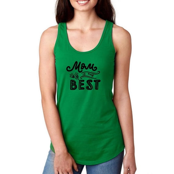 Mom Is The Best Cute Flowers Racerback Tank Women -Image by Shutterstock, Female XX-Large