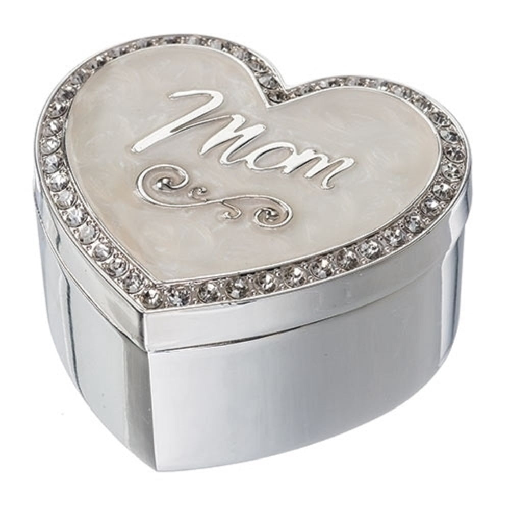 Mom Jeweled Heart Jewelry Trinket Keepsake Box 13988 Love Family Decoration New