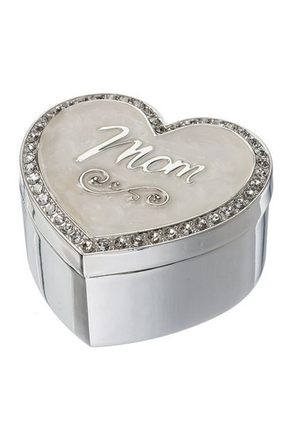 Mom Jeweled Heart Jewelry Trinket Keepsake Box 13988 Love Family Decoration New