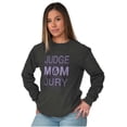 thumbnail image 1 of Mom Judge and Jury Hilarious Mother Women Plus Size Long Sleeve Tee Brisco Brands 4X, 1 of 6