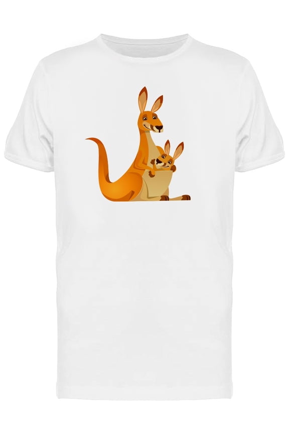 Mom Kangaroo With Her Kid T-Shirt Men -Image by Shutterstock, Male XX-Large