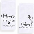thumbnail image 1 of Mom Kitchen Dish Towel 18 x 26 Inch, Gift for Mom Tea Towels Dish Cloth for Cooking Baking Set of 2, 1 of 6