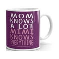 thumbnail image 1 of Mom Knows Lot Mimi Knows Everything Coffee Tea Ceramic Mug Office Work Cup Gift 15 oz, 1 of 3