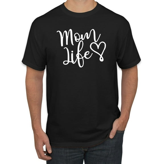 Mom Life Best Mom Mother's Day Gift Blessed Family Kids | Mens Mother's Day Graphic T-Shirt, Black, Small