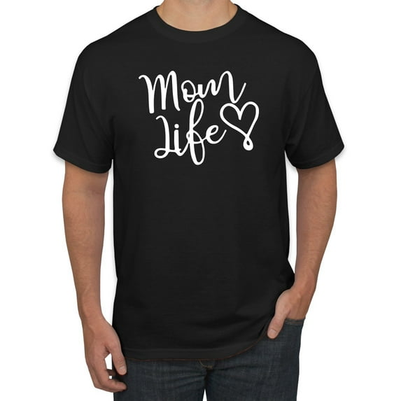 Mom Life Best Mom Mother's Day Gift Blessed Family Kids | Mens Mother's Day Graphic T-Shirt, Black, Small