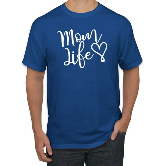 Mom Life Best Mom Mother's Day Gift Blessed Family Kids | Mens Mother's Day Graphic T-Shirt, Royal, X-Large